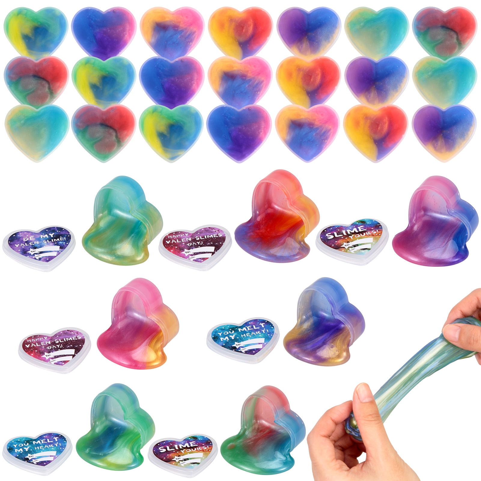 28Pcs Galaxy Putty Slime Toy for Kids Adult