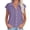 Purple, variant on Zpanxa Women's Striped Short Sleeve Shirt Raglan Sleeve Collared Casual Blouse Loose Fit Comfortable Summer Top