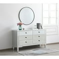 thumbnail image 3 of 60 inch mirrored 6 drawer chest in antique white, 3 of 10