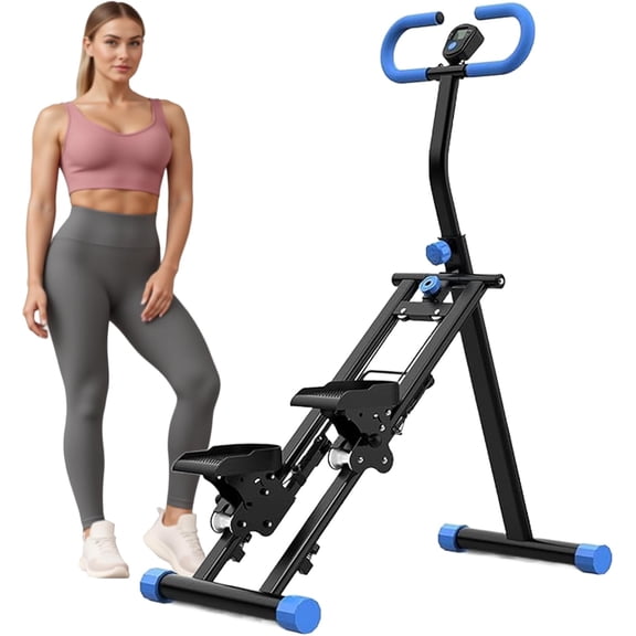 Stair Stepper for Home Vertical Climber, Foldable Full Body Exercise Aerobic Climbing Machines, Mountaineering Fitness Equipment with Adjustable Handles