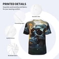 thumbnail image 3 of Hirioo Flower Field Skull for Men's Baseball T-shirt Shirts Short Sleeve Casual Summer Button Stretch T Shirts,Size S-4XL-XX-Large, 3 of 7