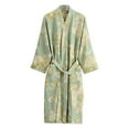 thumbnail image 2 of Yuwull Women/Men's Cotton Double Gauze Sleeping Robe Japanese Style Kimono Bathrobe Pyjamas Yukata, 2 of 3
