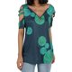 thumbnail image 1 of Lucakuins - Camiseta estampada con blusa para mujer, manga corta suelta con cremallera y cuello en V Lucakuins  moda, 1 of 9