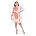 thumbnail image 4 of Vestido abstracto con cinto Roman Fashion /Tallas Extras, 3825 (Durazno) naranja claro 42, 4 of 6