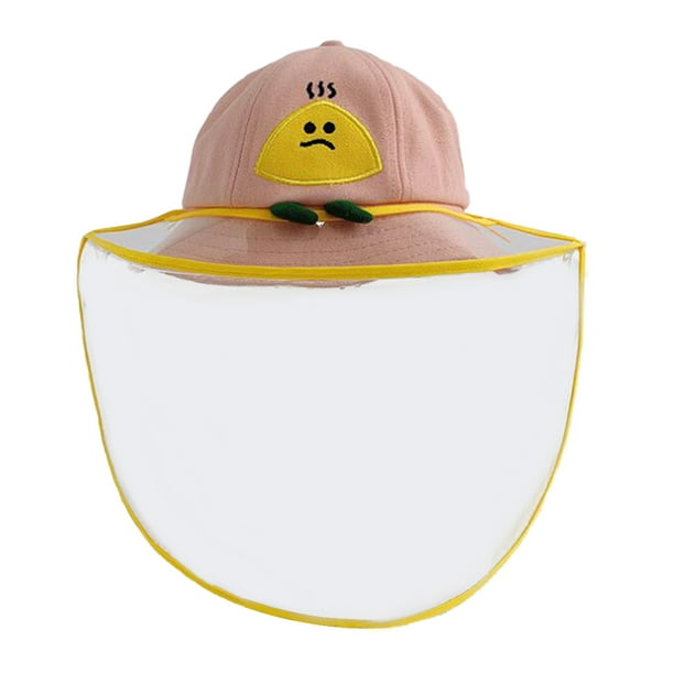 Sombrero de Protección UV para niños Sunnimix rosa con protector facial desmontable