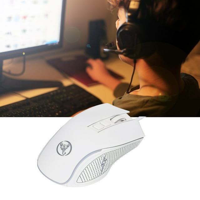 RGB Souris, 3600dpi Souris Mécanique Réglable RGB Ergonomique pour OS X pour Linux pour Noir, Blanc