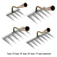 thumbnail image 2 of Mistaha Copper Plating Hoe Rake with High Hardness Tines and Multiple Rivets Reinforcement for Easy Soil Turning and Hoeing, Optional 4T/5T/6T/7T Types, 2 of 6