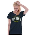 thumbnail image 3 of Funny Rather Be Fishing 24/7 Joke Womens Slim Fit Graphic Tee Brisco Brands M, 3 of 5