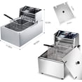 thumbnail image 2 of LUVCMFT Commercial Deep Fryer, 1750W 6.3QT/6L Capacity Electric Deep Fryer with Baskets & Lids, Single Tank Frying Machine, 2 of 8