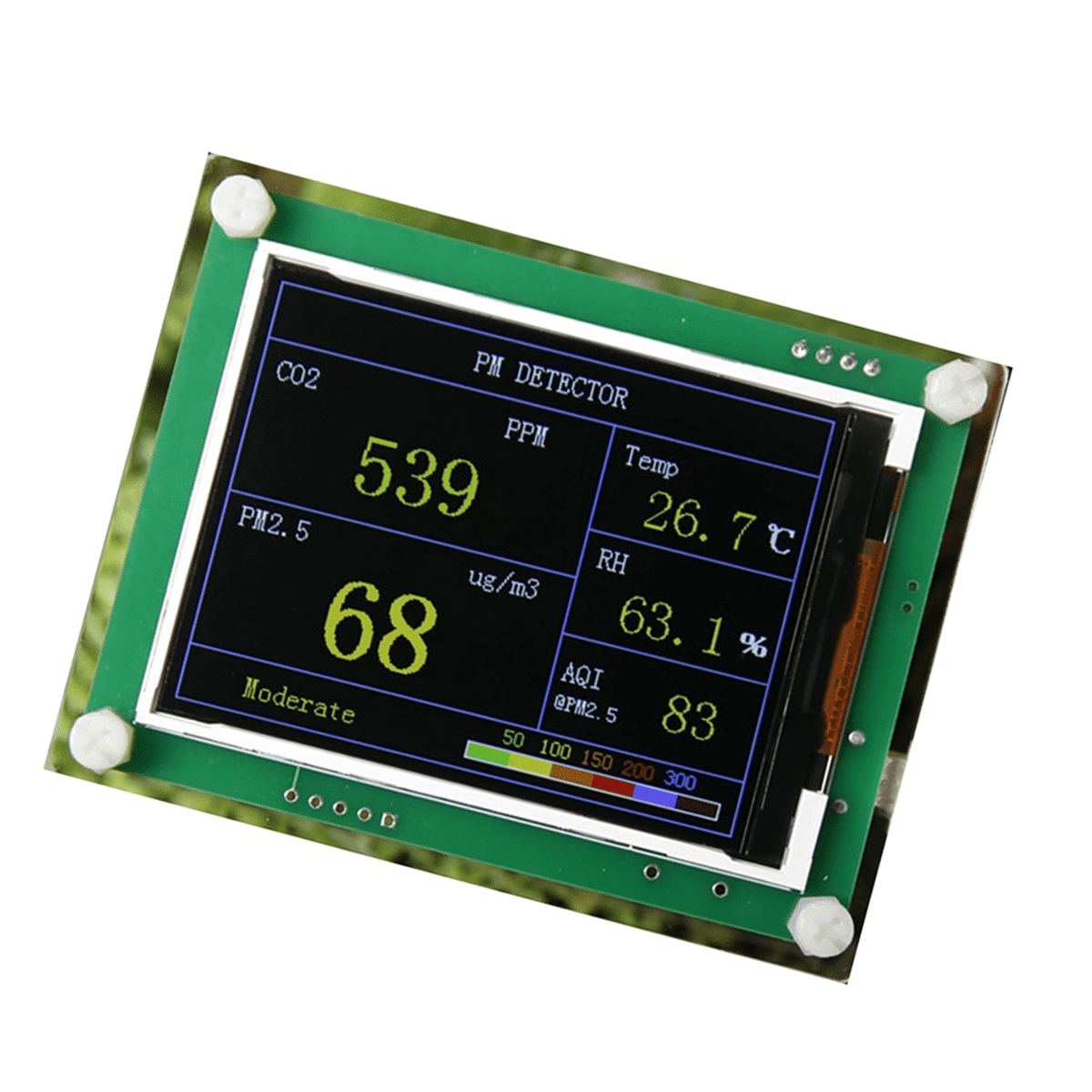 2.8inch High Rate Digital Car PM2.5 CO2 Air Quality Detector Home Gas Monitor Temperature and Humidity Detector