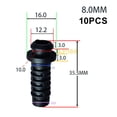 thumbnail image 1 of 10pc PVC cable gland connector rubber boot protector sleeve mobile phone charger 8.0MM-black, 1 of 4