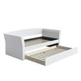 thumbnail image 4 of Boyd Sleep St. Ives Faux Leather Upholstered with Trundle Daybed, Twin, White, 4 of 7
