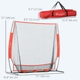 thumbnail image 3 of Soozier Filet de Baseball 6 Pieds x 6 Pieds, Filet d'Entraînement de Lancer avec Sac de Transport, 3 of 9