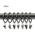 thumbnail image 2 of 20x Metal Drapery Clips with Rings Decorative Drapery Window Curtain Ring Drapery Rings for Tension Rod Bracket Eyelets 22.10.10 (Color : Silver), 2 of 4