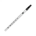 thumbnail image 1 of Irish Whistle Flute C/D Key Ireland Tin Penny Whistle 6 Hole Flute Instrument Silver D Key, 1 of 9