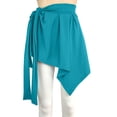 thumbnail image 4 of Women Yoga Ballet Wrap Skirt, Beach Cover Up Skirt, Athletic Skirt Sarong for Yoga Ballet Tennis Jogging, Blue, Plus Size, 4 of 6