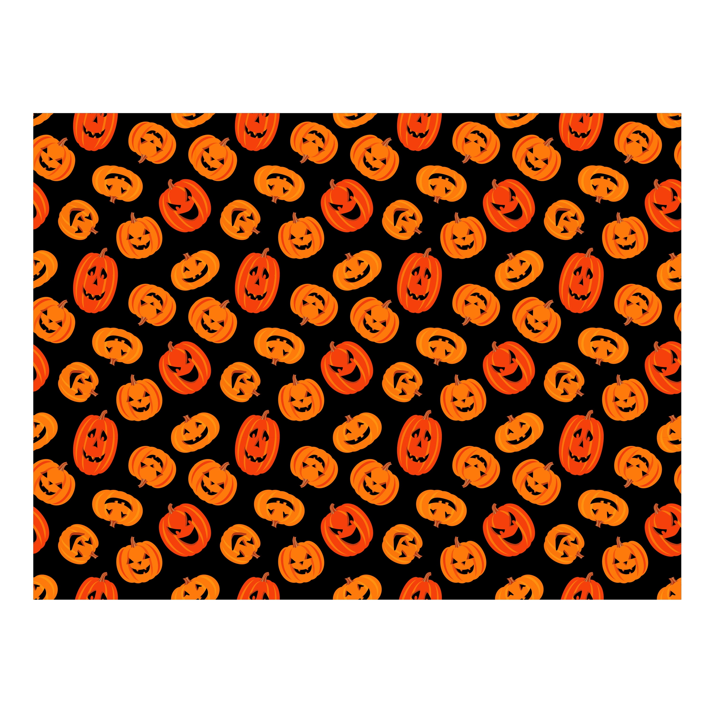 Pumpkin Tablecloth, Black & Orange, 54" x 84", 3 Count, Halloween by Way To Celebrate