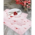thumbnail image 3 of Valentines Placemats Wing Heart Valentines Day Place Mats for Dining Room Pink Red Heart with Angel Wing Washable Table Mats for Kitchen Dining Decorations Set of 6, 3 of 5