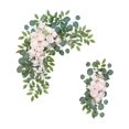 thumbnail image 1 of yuksok 2 Pieces Silk Flower Swag Arch with Leaf Garland for Window Table Backdrop Light Light Pink, 1 of 9