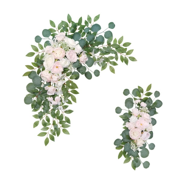 Guirnalda de Botín Floral Zulema 2 Piezas Rosa Claro