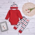 thumbnail image 4 of BemeyourBBs Newborn My First Valentines Day Outfit Baby Boy Outfits Letter Romper Excavator Pants Set Hat Cute Infant Spring Clothes, 4 of 9