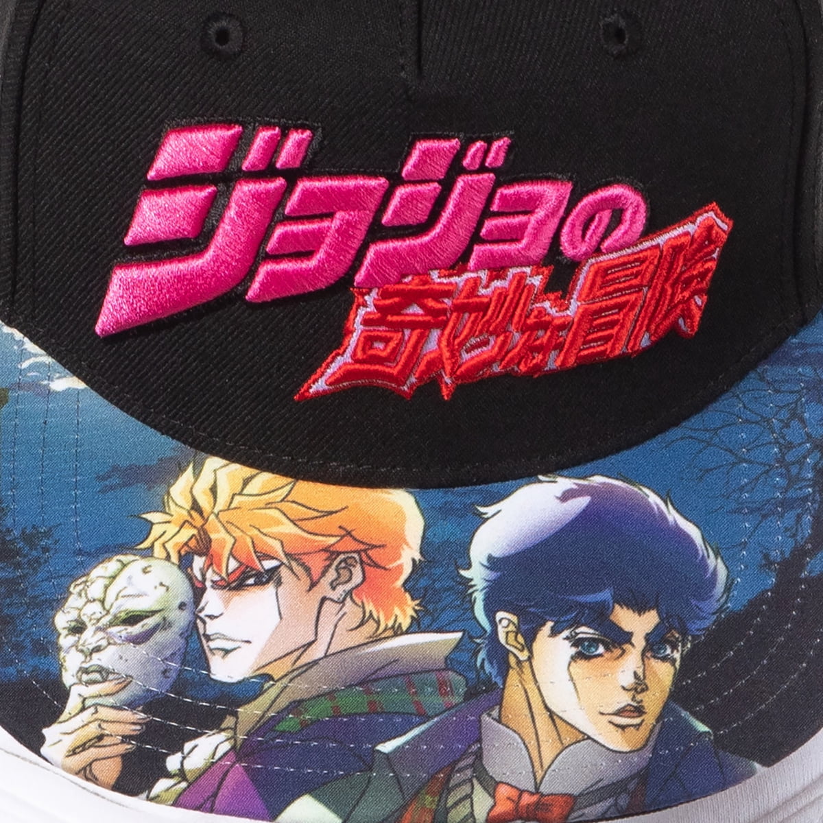 JoJo's Bizarre Adventures Character Brim Embroidered Adjustable Adult Snapback Hat Cap OSFM