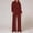 J01#Wine, variant on zfwon Womens Tracksuit 2 Piece Outfits Solid Sweatsuits Zip Up V-Neck Long Sleeve Sweatshrit and Wide Leg Sweatpants with Pocket Casual Loose Matching Sets Coord Outfit
