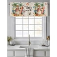 thumbnail image 4 of Merry Christmas Snowman Valances for Windows Snow Coconut Tree Shell Beach Retro Rod Pocket Curtains Valance Short Window Treatment Drapes for Living Room, Bedroom Bathroom 54"&nbsp;W x 18" L, 4 of 5