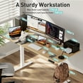 thumbnail image 4 of VVENACE Electric Standing Desk, Office Desk, Computer Desk, 55 inch 4 Memory Height Ergonomic Sit Stand up Desk, Height Adjustable Desk, Oak, 2 Split Boards, 4 of 11