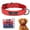 Red, variant on Pet Artist Personalized Leather Dog Collar Soft Padded Free Engraved Pet Name Number XS-L