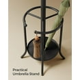 thumbnail image 7 of Coat Rack Freestanding, Coat Rack with Umbrella Holder, Metal Coat Rack Stand with 12 Hooks, for Entryway, Hallway, Living Room, Bedroom, Ink Black, 7 of 7