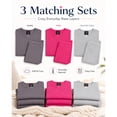 thumbnail image 6 of dELiA*s Girls Thermal Underwear Set Waffle Knit Shirt and Long Johns (2T-16), Charcoal/Hot Pink/Grey, 6 of 7