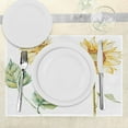 thumbnail image 3 of Ambesonne Watercolor Place Mats Set of 4, Alluring Sunflowers, Standard Size, Yellow Green Yellow, 3 of 6
