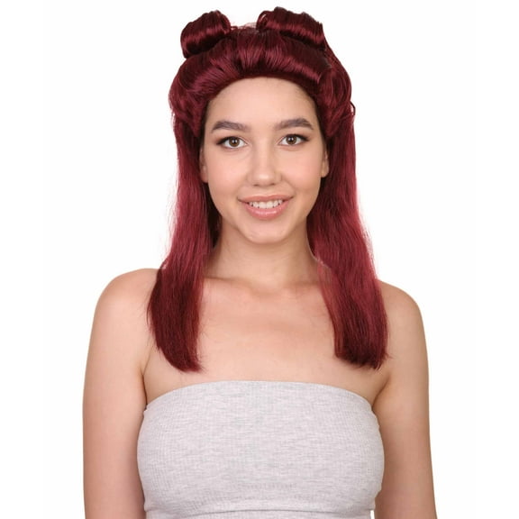 HPO | Cosplay Halloween Wig | 40s Pin Up Brown Women's Wig | Premium Breathable Capless Cap