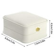 Elegant Ivory Leather Jewelry Box With Motivated Design And Secure