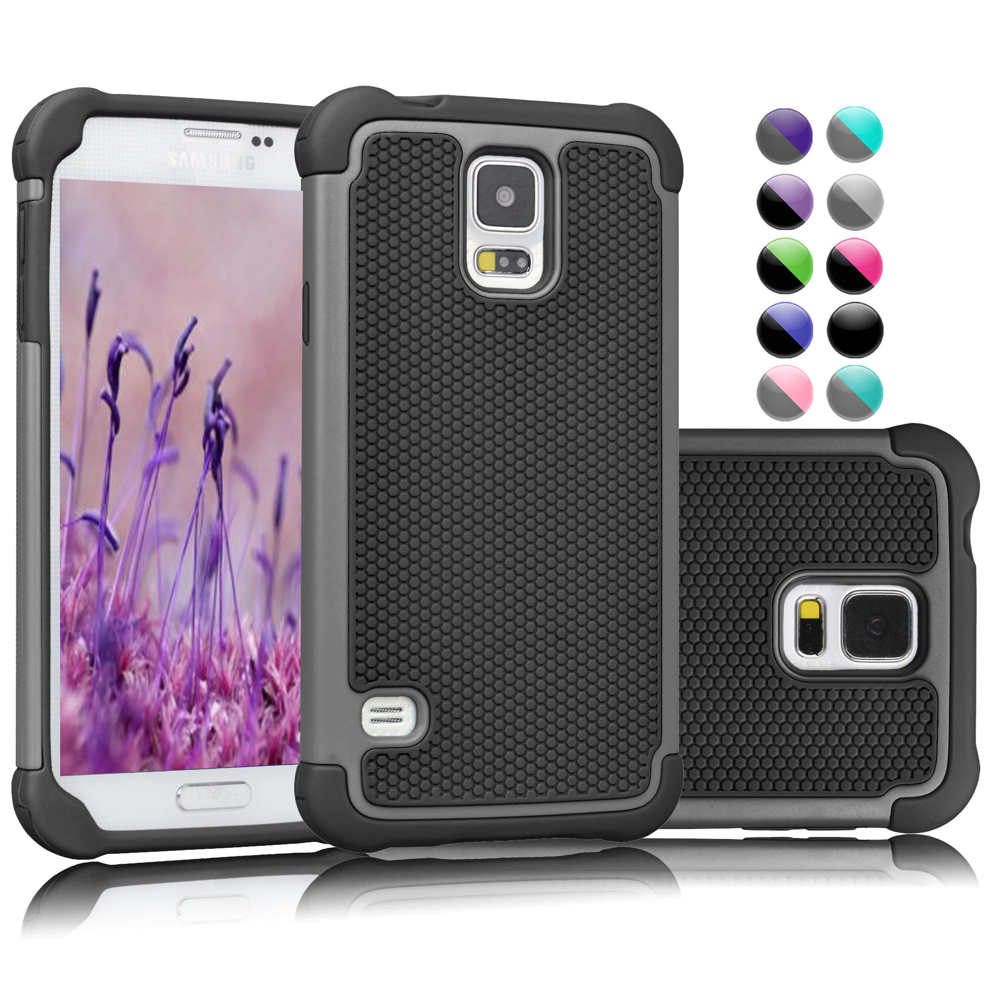 Ass Uitrusting bedelaar Galaxy S5 Case, Galaxy S5 Sturdy Case, Njjex [Gray] Rugged Rubber Shock  Absorbing Plastic Hard Protective Case For Samsung Galaxy S5 S V I9600 GS5  All Carriers - Walmart.com
