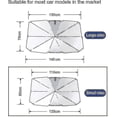 thumbnail image 2 of Car Sunshade Windshield Sun Shade, Titanium Silver Cloth Foldable Windshield Sun Shade Umbrella( Size : 65 X 125 Cm ), 2 of 4