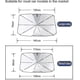 thumbnail image 2 of Car Sunshade Windshield Sun Shade, Titanium Silver Cloth Foldable Windshield Sun Shade Umbrella( Size : 65 X 125 Cm ), 2 of 4