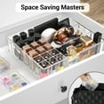 thumbnail image 6 of DUAIU Clear Cosmetic Makeup Organizer Display Case - Makeup Brush Holder Perfume Organizers with 2pcs Jewelry Organizer for Lipstick Lotions Eyeshadow Nail Polish, 6 of 7