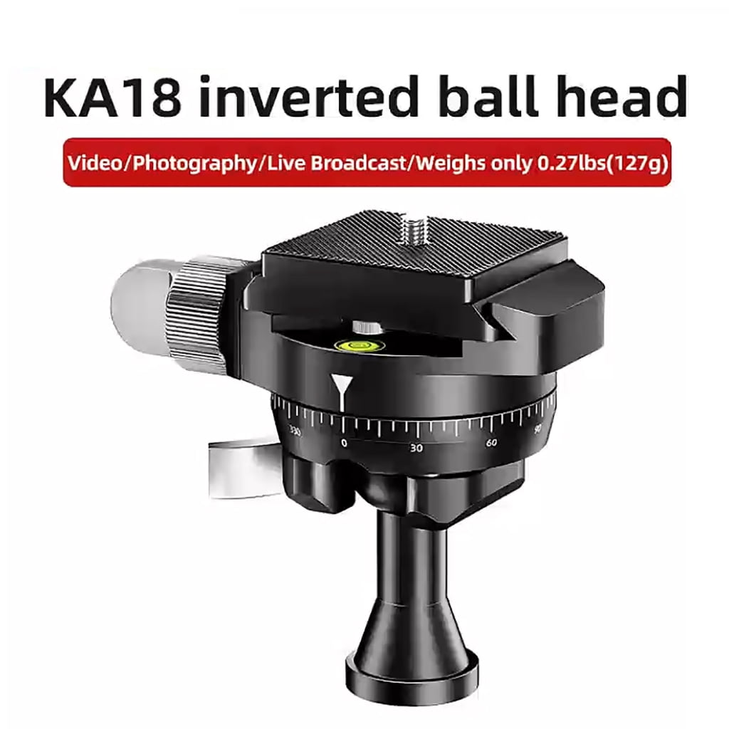 Osdhezcn Camera Tripod Mini Ball Head KA18 Ballhead Mount Professional Inverted Panoramic Ballhead 1/4 3/8 Screw for Phone/Tablet