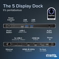 thumbnail image 2 of (Open Box) Plugable USB C Docking Station 5 Monitors, 140W DisplayLink Dock Connects up to Five 4K Displays for MacBook Windows Thunderbolt 4 Laptops, 2 of 9