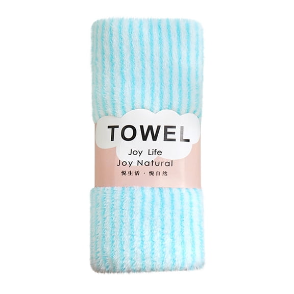 EazyTech Ultra Absorbent Striped Hand Towels - Premium Soft & Thickened Fleece Towel for Face, Bath, Hair & Gym - 14x30 Inch (Blue)