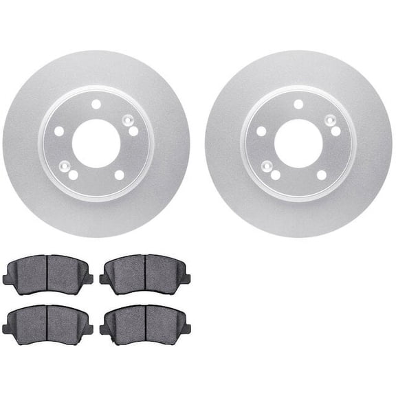 Front Brake Pad and Rotor Kit - Compatible with 2017 - 2018 Kia Forte - Dynamic Friction