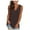 Coffee, variant on Tawop Women Shirts Womens Tee Shirts Solid Loose V Neck Sleeveless Pullover Tank Orange Xxl(Us:12)