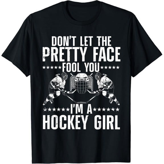 Cool Ice Hockey For Women Girls Hockey Player Sports Lovers T-Shirt Unisex Full Size S-5XL