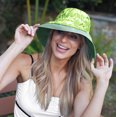 thumbnail image 3 of Tirrinia Bucket Hats for Women with Hawaii Flower Print | UPF 50+ Sun Protection Cap for Garden, Beach, Travel, 3 of 6