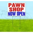 thumbnail image 1 of Pawn Shop Now Open V2 (18" x 24") Yard Sign, Includes Metal Step Stake, 1 of 6