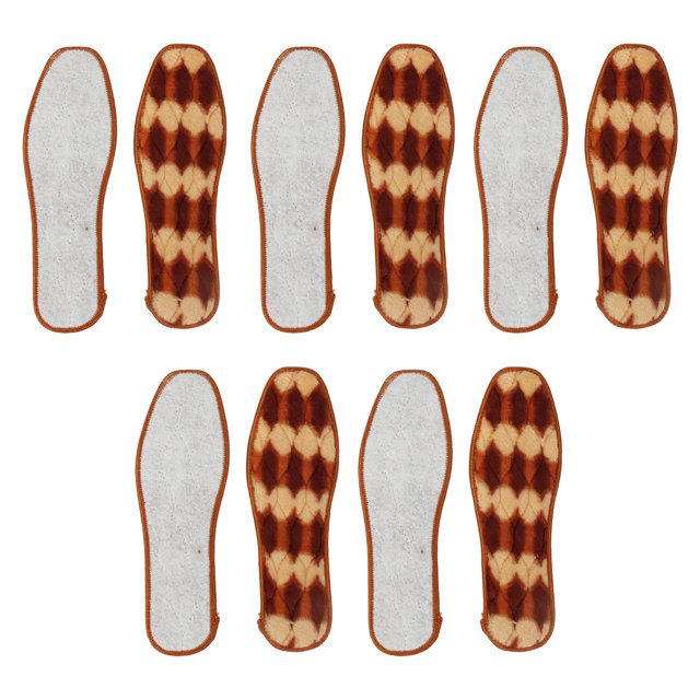 5 pares de plantillas para zapatos de invierno con forro polar, cálidas y gruesas, para hombres y mujeres, que absorben la humedad y son cómodas.