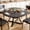 Deep Grey, variant on Concho 47" Round Dining Table - Space Saving Kitchen Dining Table for 4-6 People with Pedestal Metal Frame, Deep Grey Wood Furniture