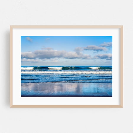 Ocean Serenity - San Diego California Photography Oak Framed Wall Art Print 24 x 36 inches